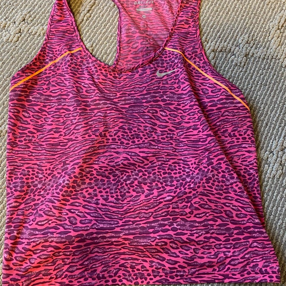 Nike Cheetah Dry Fit Cropped Tank
